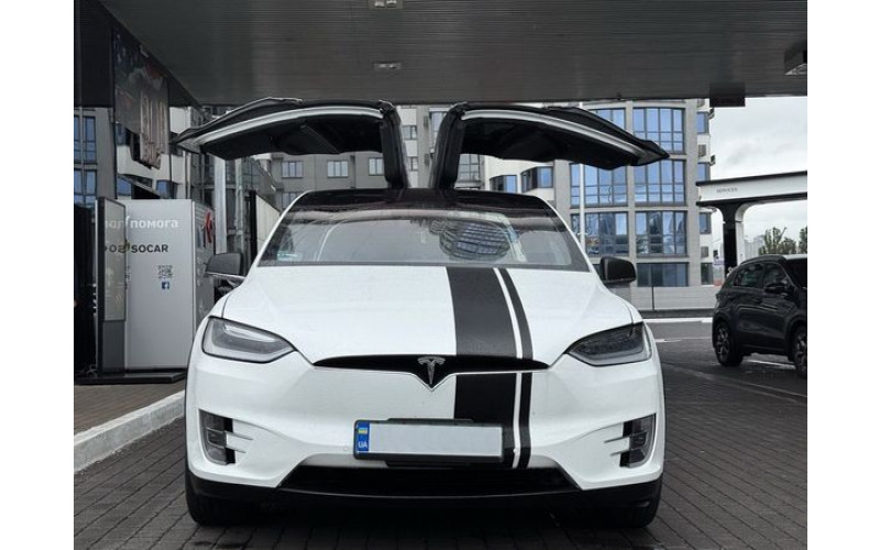 001 Tesla Model X белая электрический внедорожник на свадьбу 8LZb